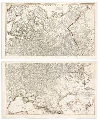 (RUSSIA.) Group of 13 seventeenth-to-nineteenth-century engraved maps of the region.